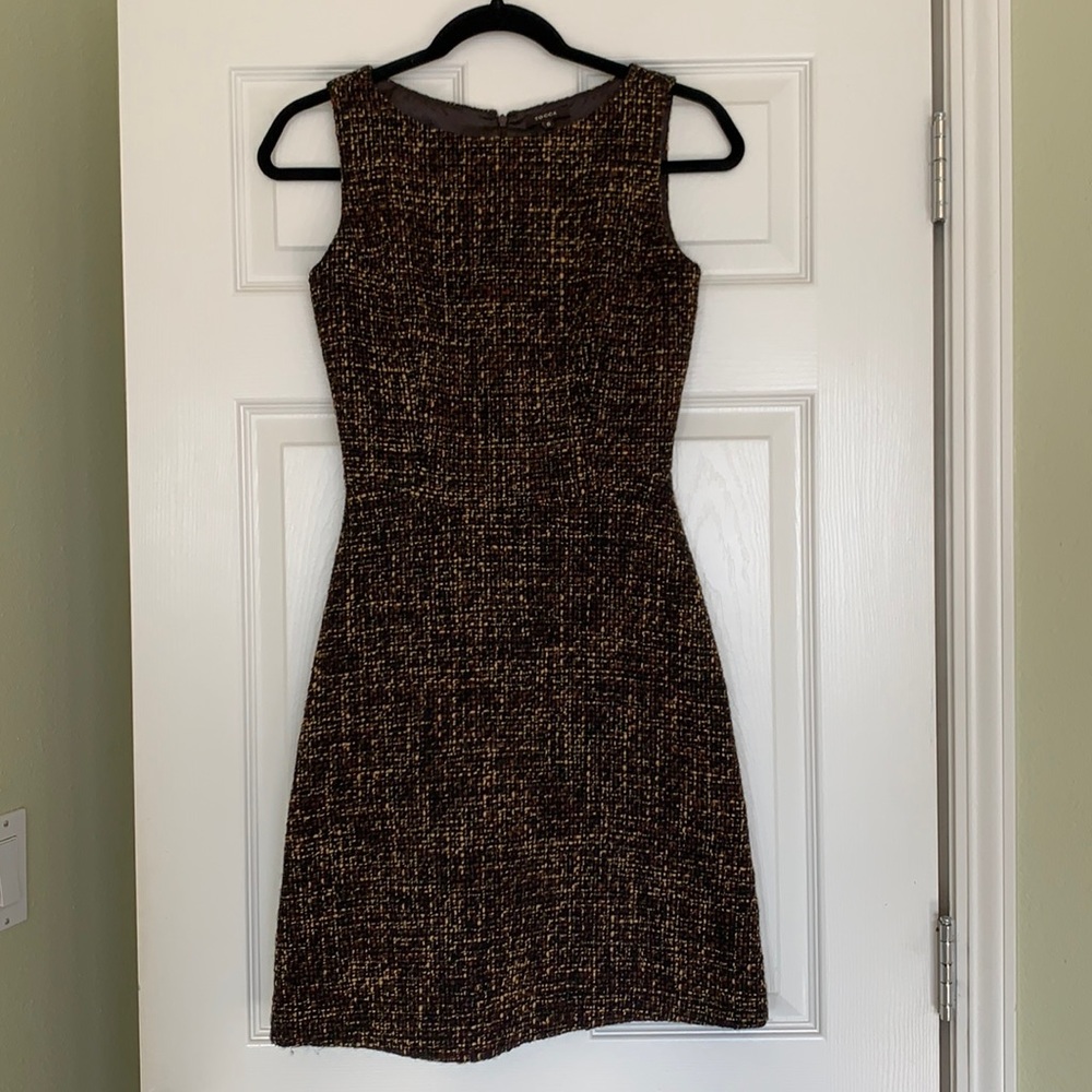 Tocca Brown Tweed shift dress